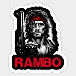 Rambo Legacy Tee - Unleash the Warrior Spirit Sticker